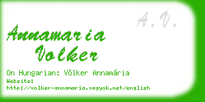 annamaria volker business card